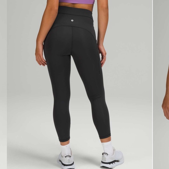 lululemon athletica Pants - NWT Lululemon Power Thru High Rise Crop 23" Black size 6